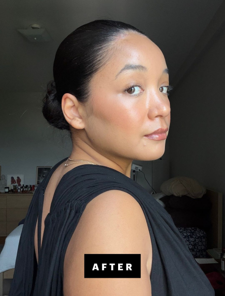 Bianca Richards wearing a sleek bun